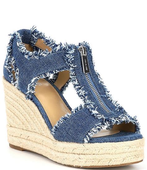 michael kors women's berkley sandals|michael kors denim wedge sandals.